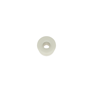 A small, white, round plastic or ceramic washer with a hole in the center, shown against a plain white background, designed for use in MS02-PP Series Magnetic Float and float switch assemblies. by Standex Detect